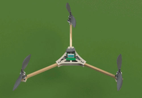 A convertible tricopter